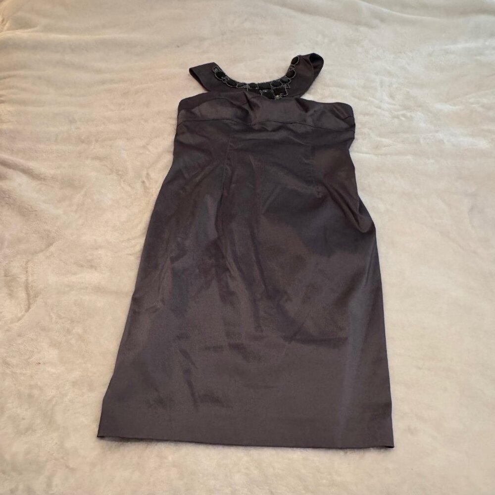 Adrianna Papell Bad Necklace Fitted Dress with Gems/Beads Size 14 NWT